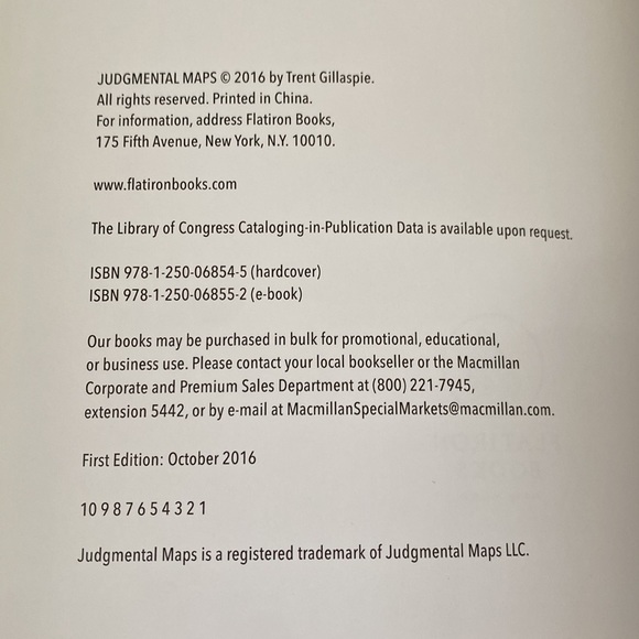 NWT Judgmental Maps Book by Trent Gillespie in Hard Cover with Dust Jacket - Picture 5 of 5